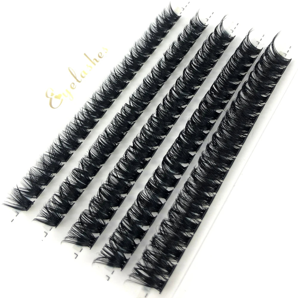 HBZGTLAD 100/280 clusters 30D 40D 60D 80D 100D D Curl Individual Lashes Extensions Natural Soft DIY False Eyelashes For Makeup