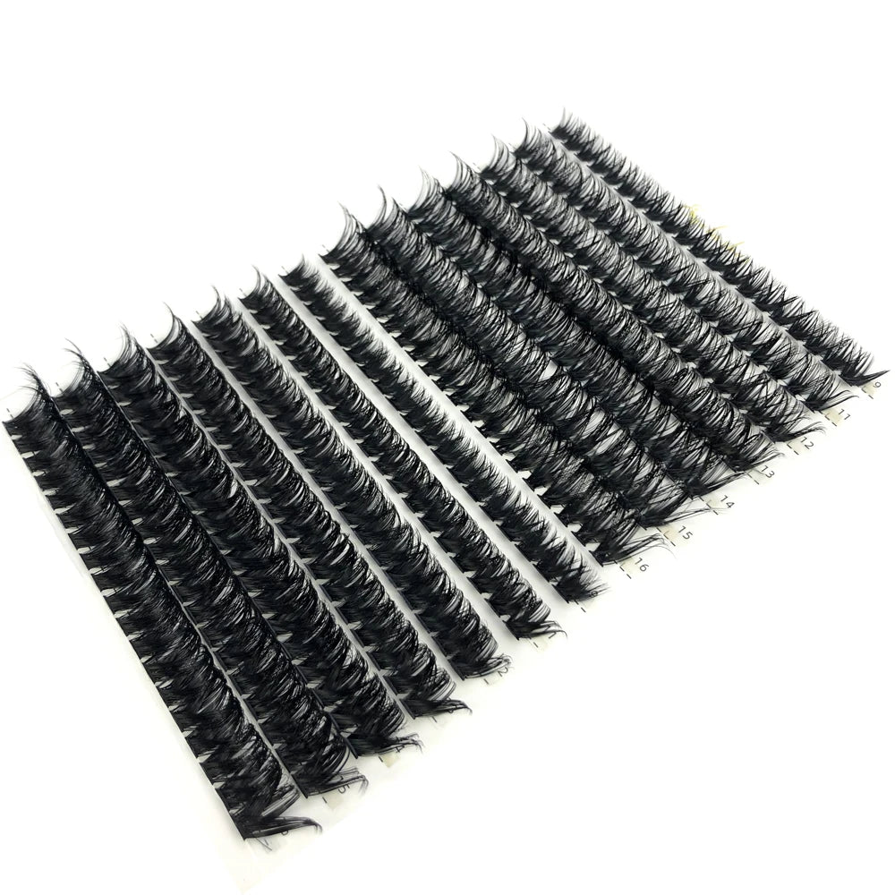 HBZGTLAD 100/280 clusters 30D 40D 60D 80D 100D D Curl Individual Lashes Extensions Natural Soft DIY False Eyelashes For Makeup