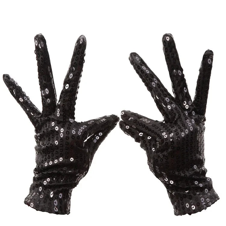 Fashion Boy Girl Men Woman Sequin Hat Bow Tie Gloves Cowboy Birthday Party Cap Jazz Dance Show Props Costume  Wedding Festival