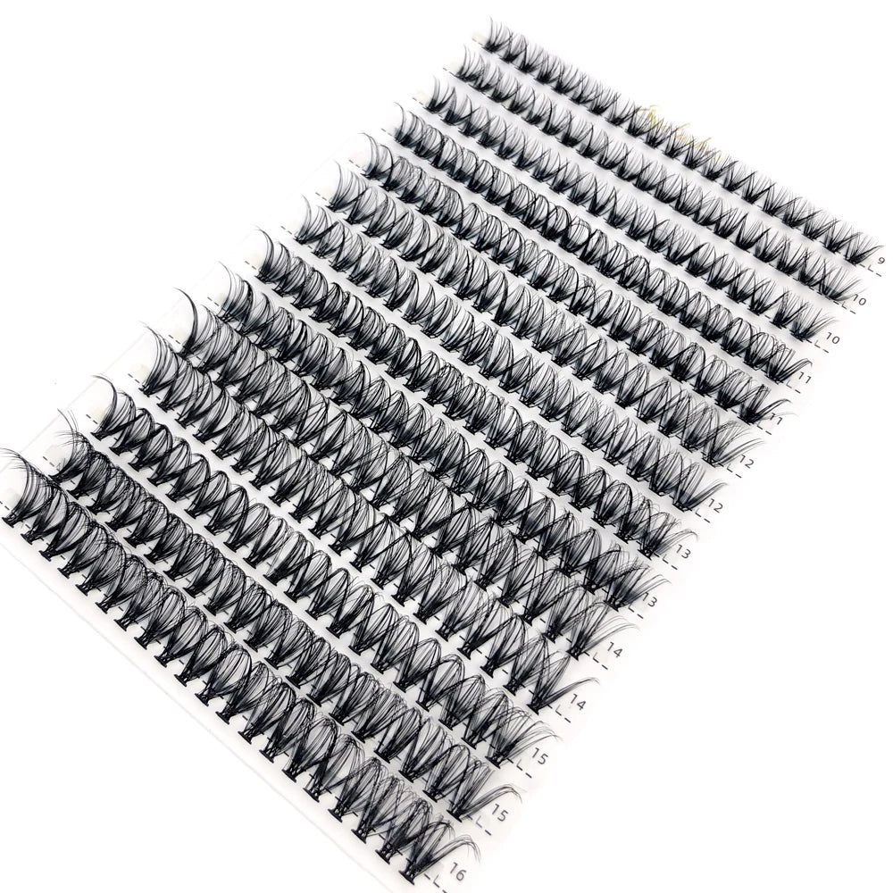 HBZGTLAD 100/280 clusters 30D 40D 60D 80D 100D D Curl Individual Lashes Extensions Natural Soft DIY False Eyelashes For Makeup