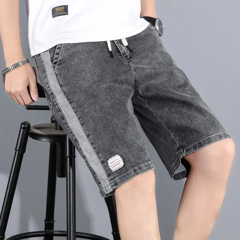 Short Jeans Pants for Men Loose Cargo Wide with Pockets Man Denim Shorts Baggy Original Trend 2024 Xxxl Designer Popular Sale Xl