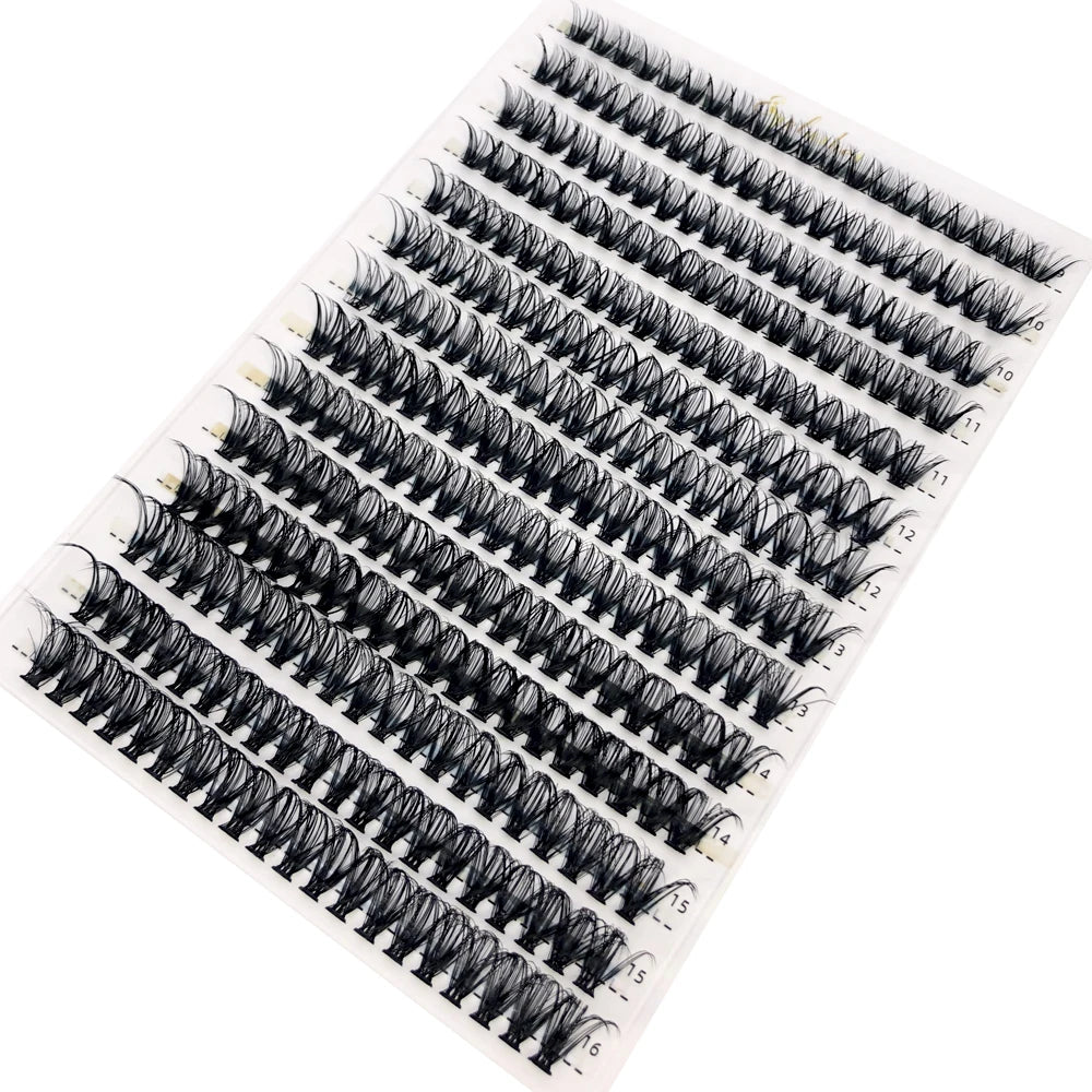 HBZGTLAD 100/280 clusters 30D 40D 60D 80D 100D D Curl Individual Lashes Extensions Natural Soft DIY False Eyelashes For Makeup