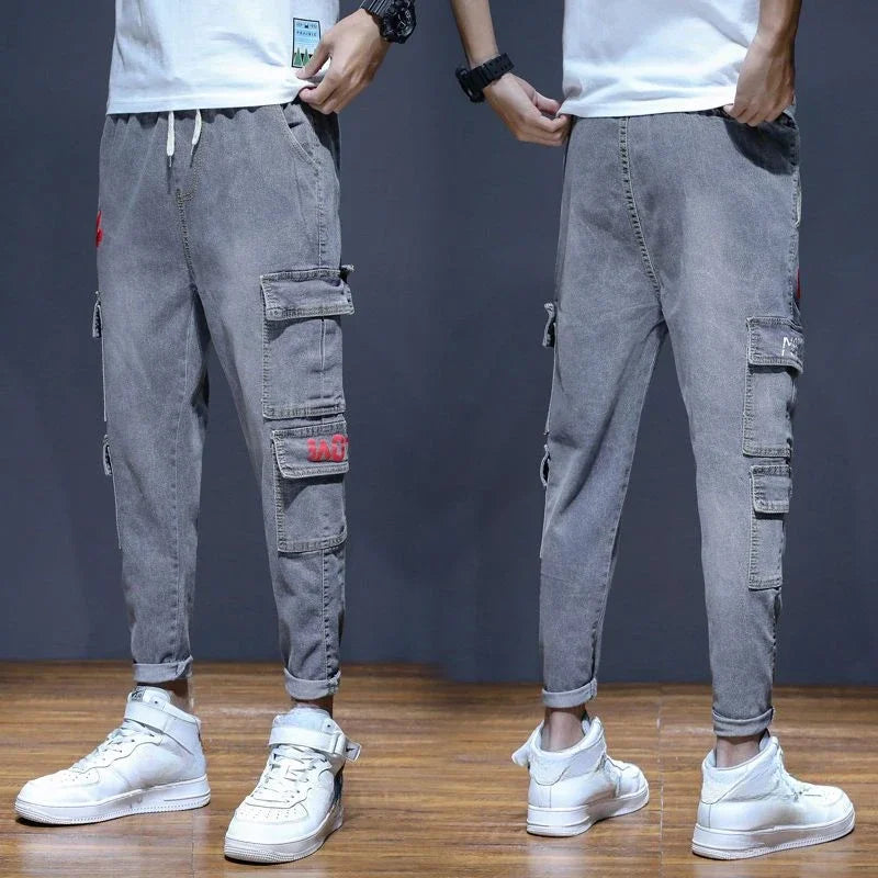 Harem Men's Jeans Trousers Spring Autumn with Pockets Male Cowboy Pants Original High Quality Cotton Y2k Vintage Wide Leg Y 2k
