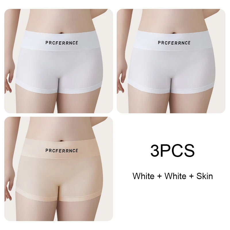 Plus Size Shorts Shorts Under the Skirt Ice Silk Safety Short Pants Women Seamless Panties Women's Boxer Underwear Summer Female