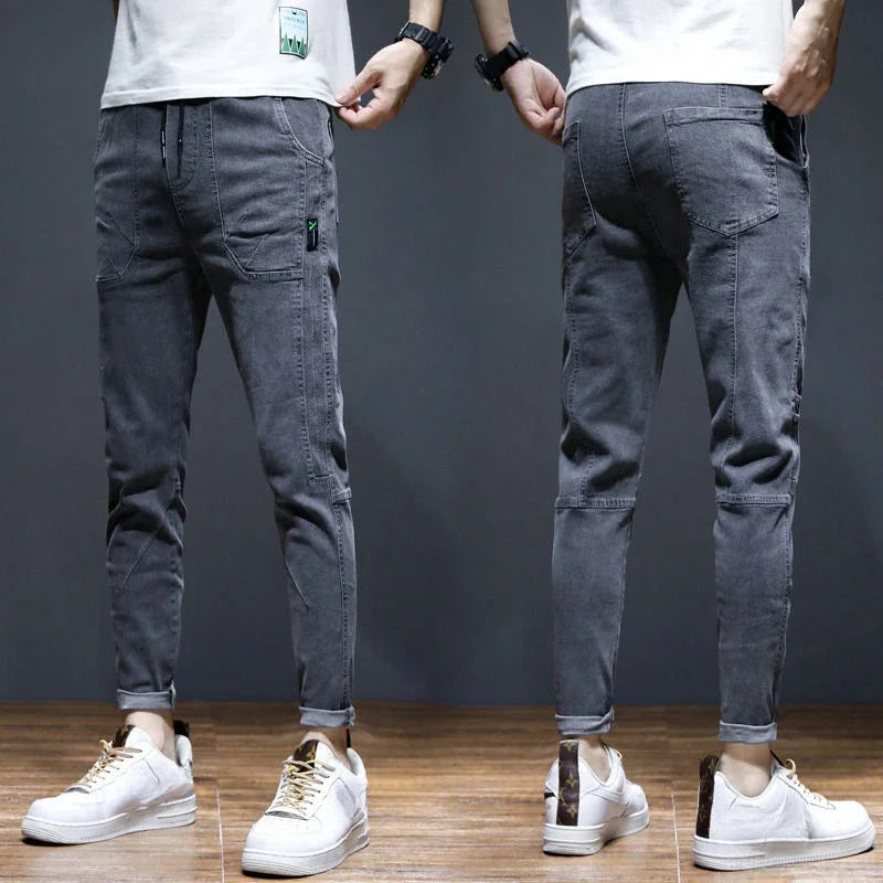 Harem Men's Jeans Trousers Spring Autumn with Pockets Male Cowboy Pants Original High Quality Cotton Y2k Vintage Wide Leg Y 2k