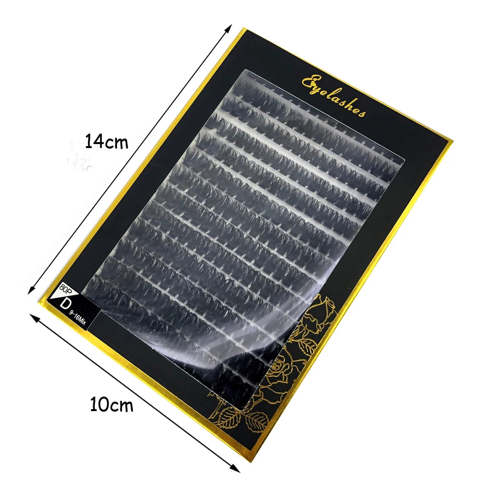 HBZGTLAD 100/280 clusters 30D 40D 60D 80D 100D D Curl Individual Lashes Extensions Natural Soft DIY False Eyelashes For Makeup