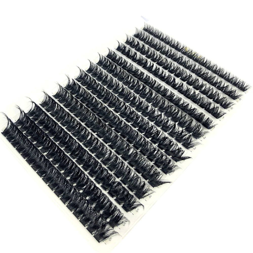 HBZGTLAD 100/280 clusters 30D 40D 60D 80D 100D D Curl Individual Lashes Extensions Natural Soft DIY False Eyelashes For Makeup