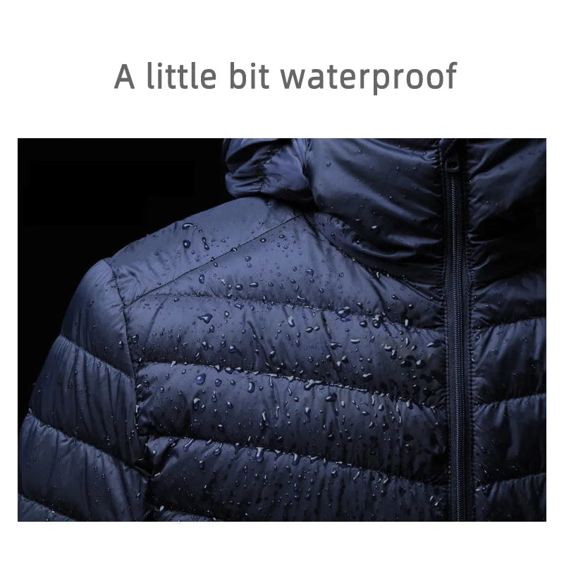 Down Jacket Men All-Season Ultra Lightweight Packable Water and Wind-Resistant Breathable Coat Men Hoodies Jackets Men Jacket