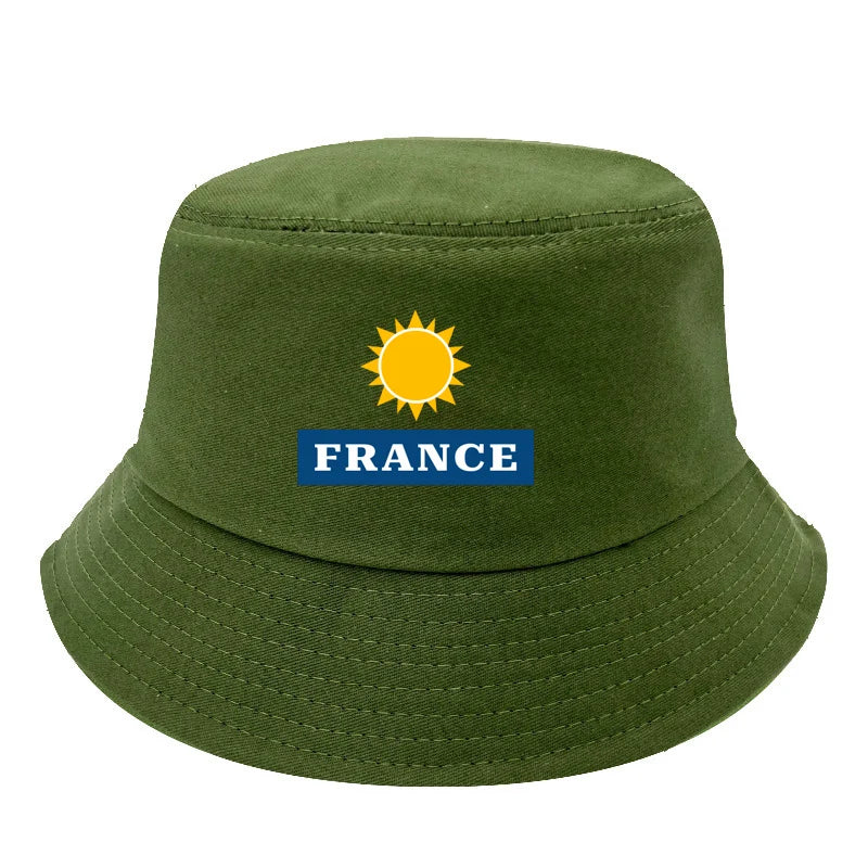 custom text French bob bucket hat non-reversible cotton Printed Summer Hat Women Men Panama Bucket hat Fisherman Sun Hat vest