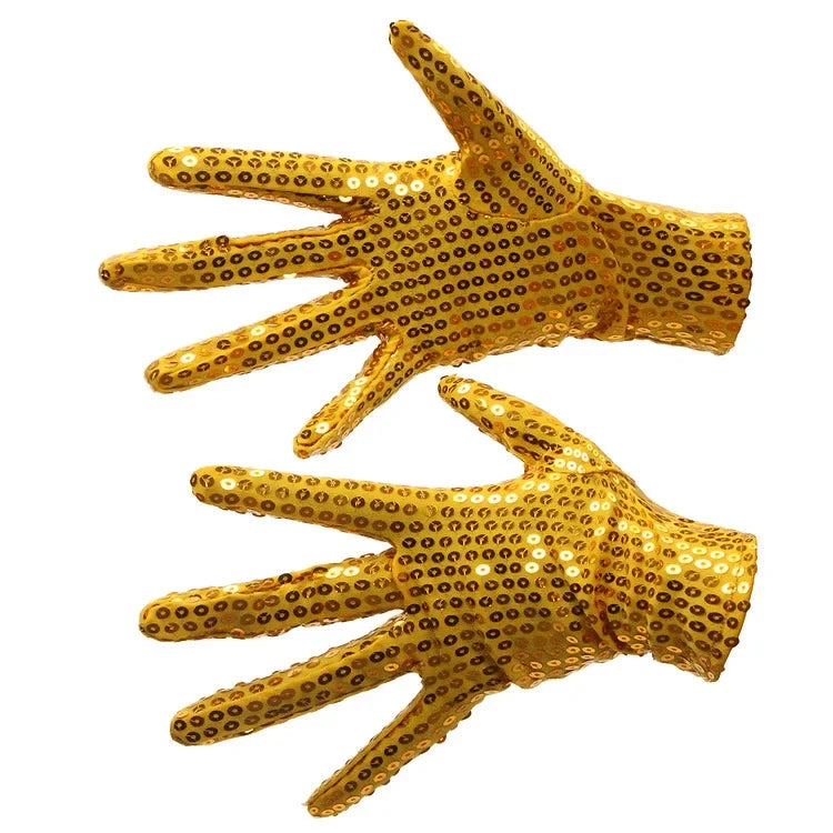Fashion Boy Girl Men Woman Sequin Hat Bow Tie Gloves Cowboy Birthday Party Cap Jazz Dance Show Props Costume  Wedding Festival