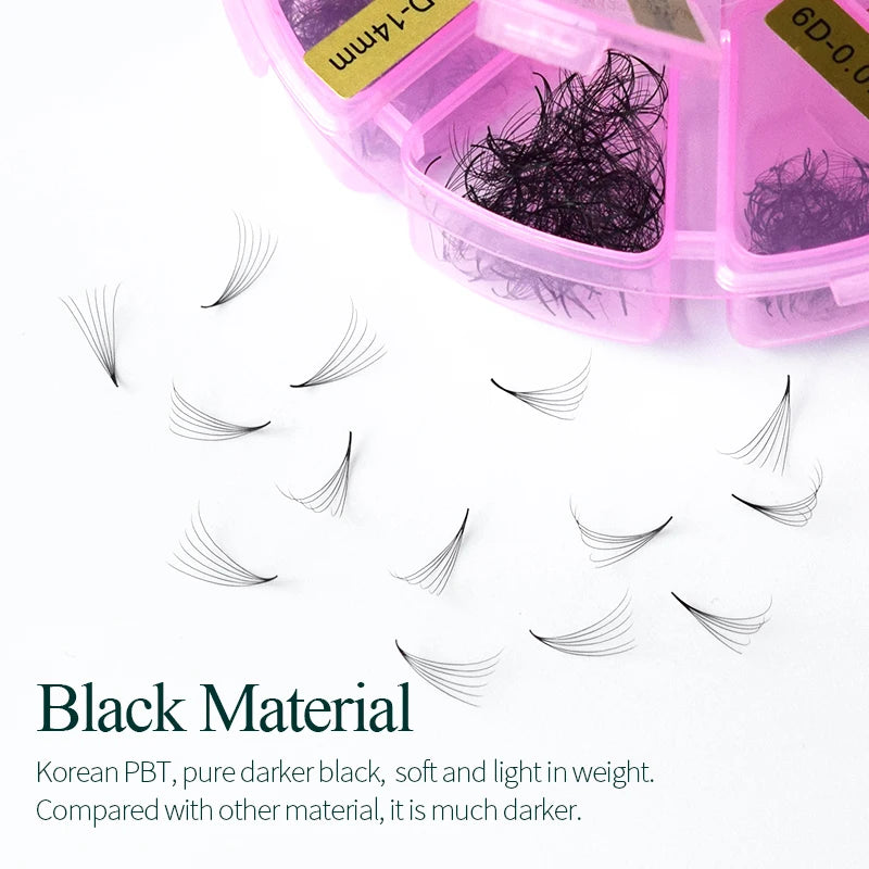 Mix Length Fans Sharp Slim Narrow Stem Cluster Premade  Loose Fans  Thin Pointy Base Russia Volume Eyelashes Extensions