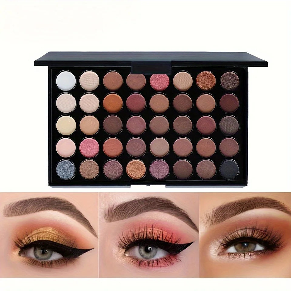40/74/78 Colors Glitter Eyeshadow Palette Matte Waterproof Long Lasting Pressed Powder Cosmetics Kit  Fashion Women MakeUp Tools