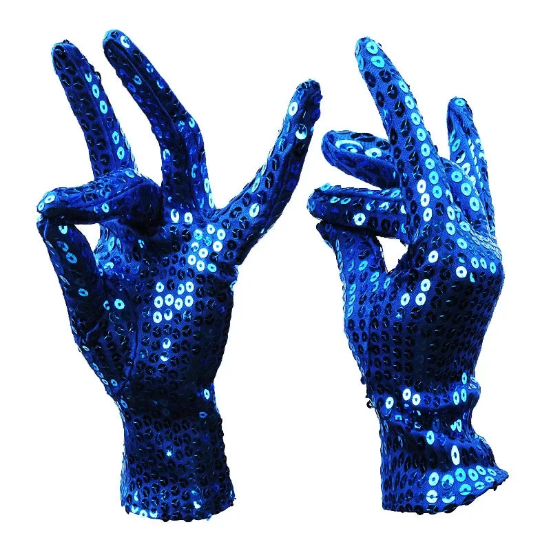 Fashion Boy Girl Men Woman Sequin Hat Bow Tie Gloves Cowboy Birthday Party Cap Jazz Dance Show Props Costume  Wedding Festival