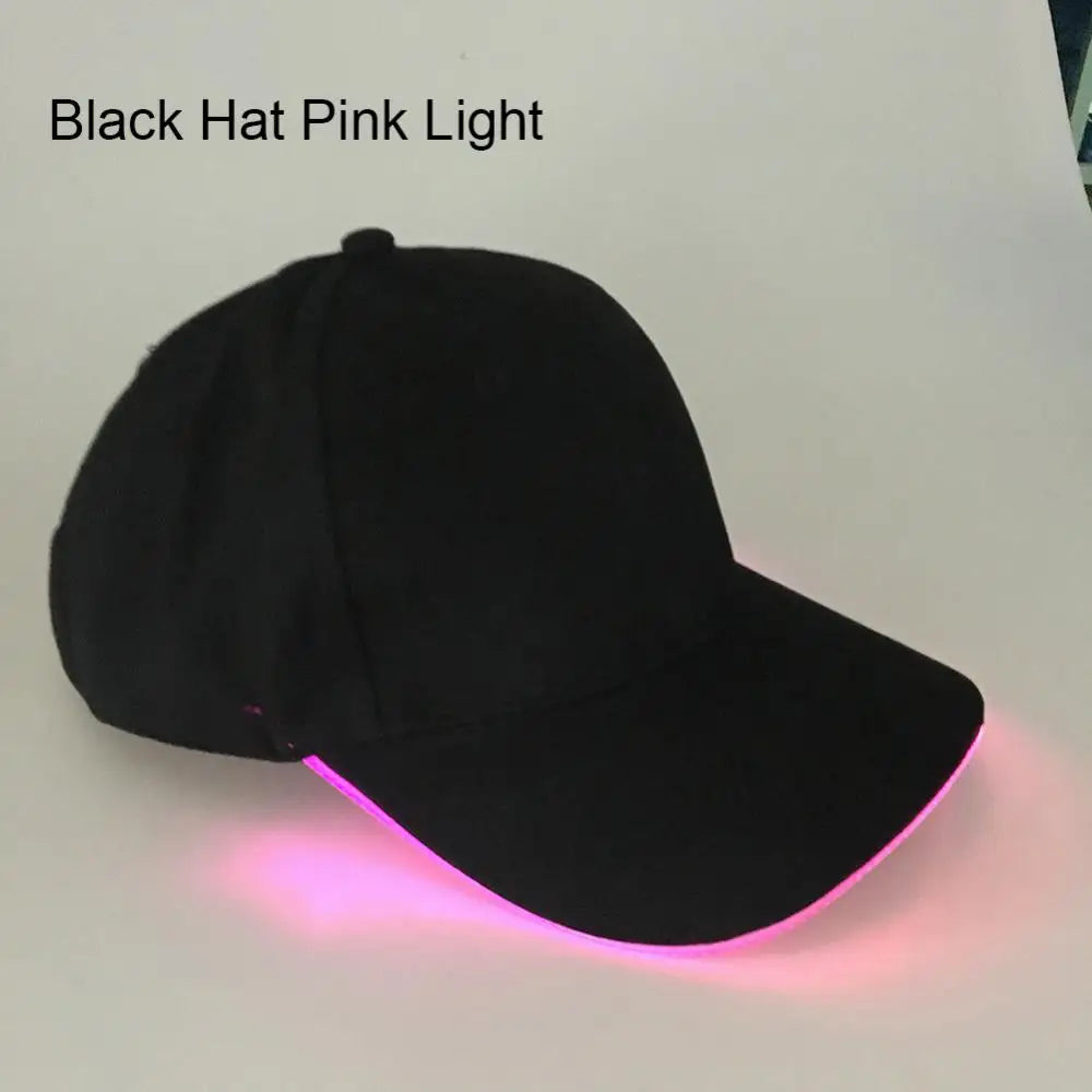 LED Up Baseball Caps Hip Hop Luminous Hat Christmas Party Peaked Cap Glowing Hat Might Club Bar Party Sport Women Men Visors