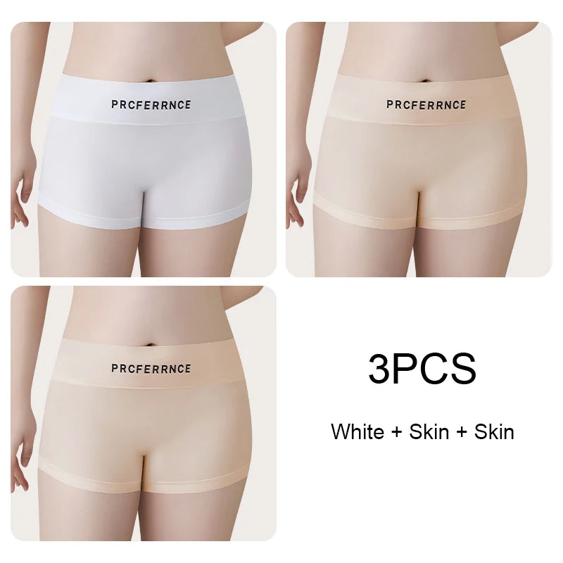 Plus Size Shorts Shorts Under the Skirt Ice Silk Safety Short Pants Women Seamless Panties Women's Boxer Underwear Summer Female